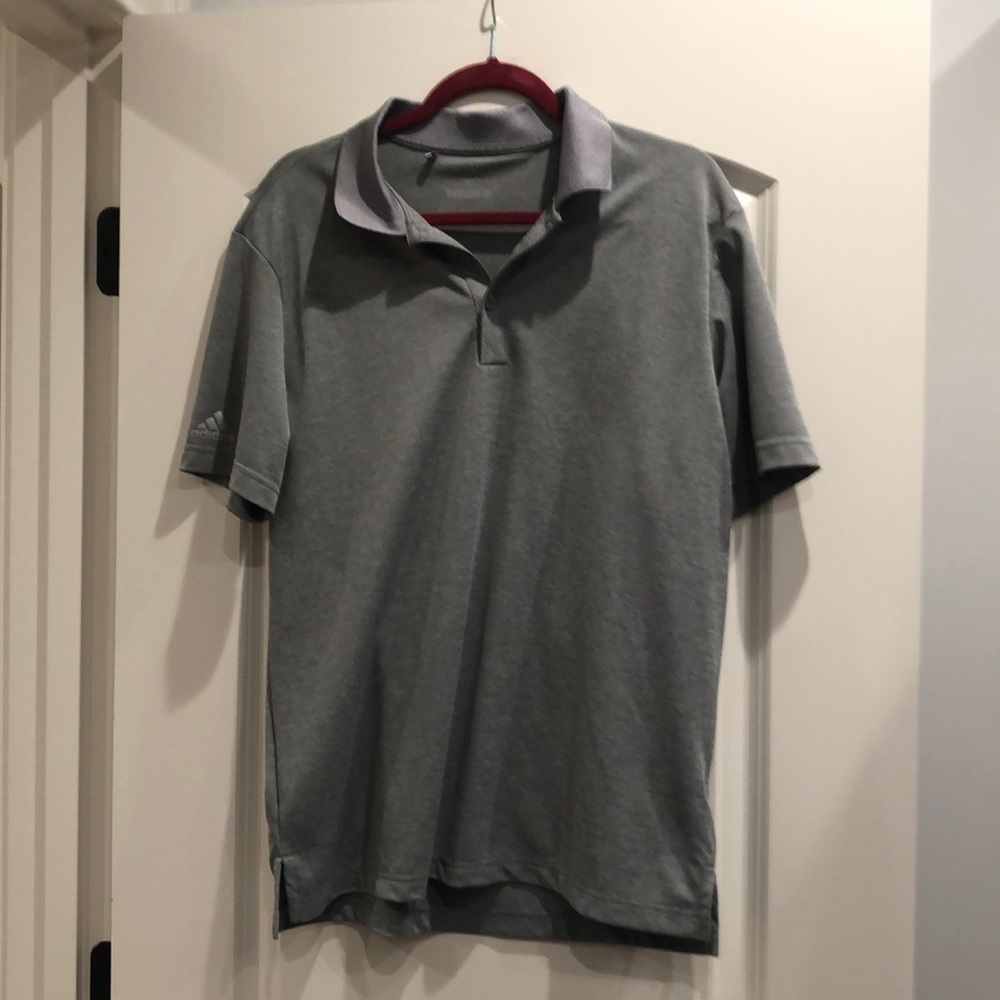 Adidas grey golf polo